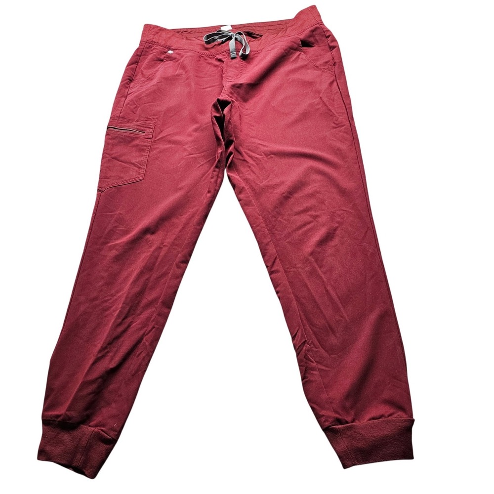 FIGS Technical Collection Jogger Scrub Pants Womens XL Tall Burgundy W18SW2005T
